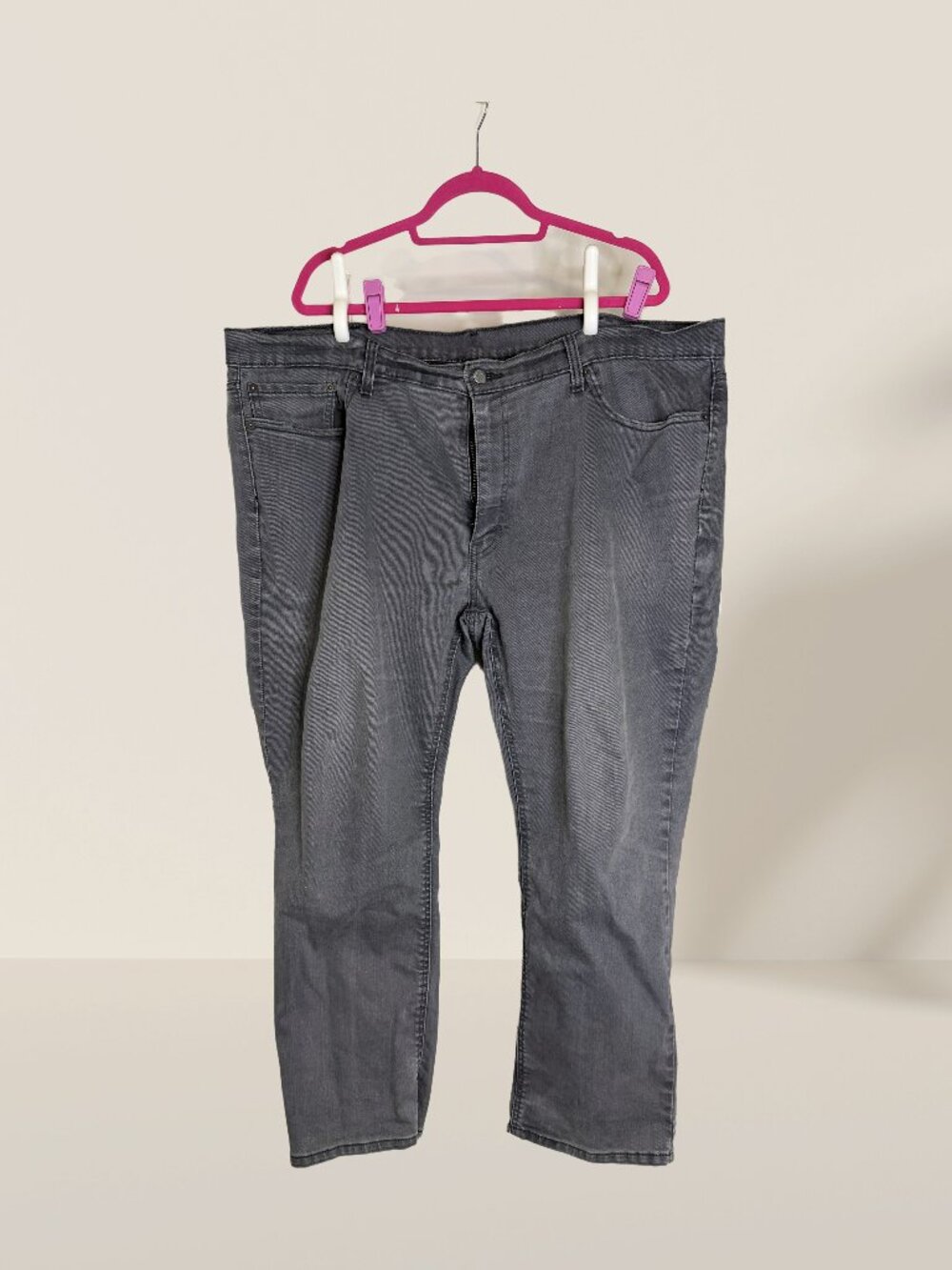 Levis Mens Gray Wash Jeans 541 Size 46x30 Big & Tall | Straight Denim Waterless